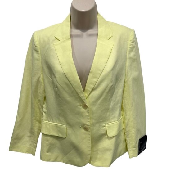Banana Republic Jackets & Blazers - Banana Republic Womens Yellow Linen-Blend Blazer Size 6 New